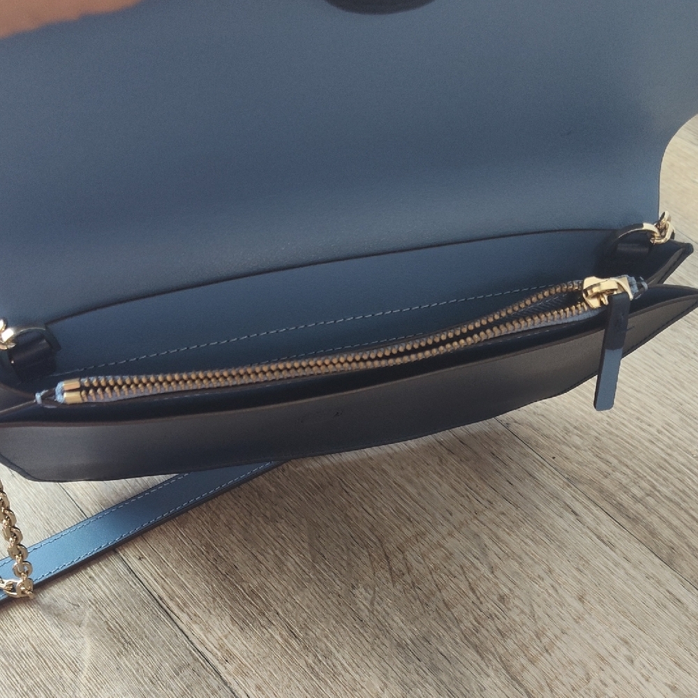 Kate Spade Blue Shoulder Bag with Gold Accents - Picture 5 of 10